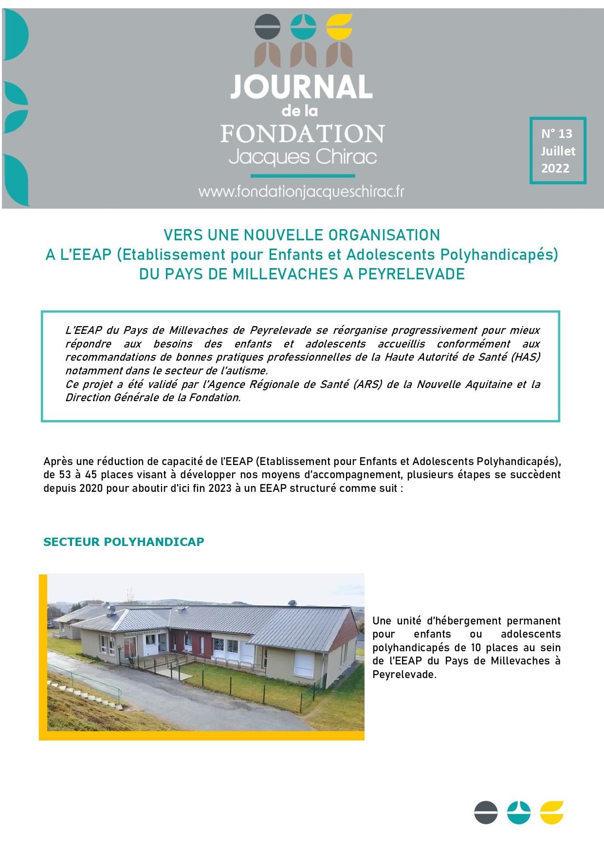 fondation jacques chirac handicap correze autisme inclusion journal